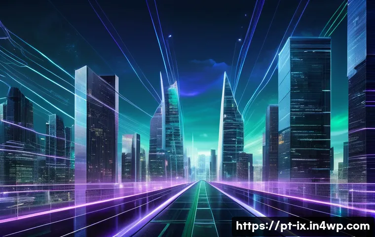 API의 다양한 인증 방식 이해하기 - **Digital Fortress of API Security:**
    Imagine a highly detailed, futuristic cityscape rendered w...