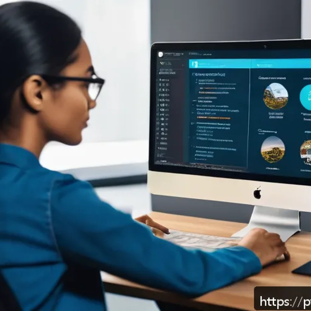 효율적인 API 문서화 방법 - A modern workspace scene showing a diverse group of software developers collaborating around a large...